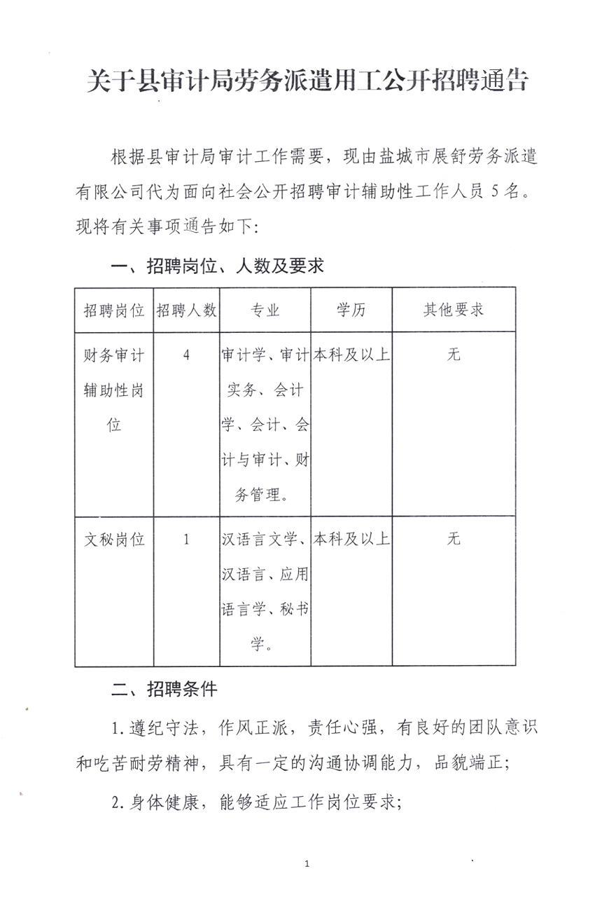 平乡县审计局招聘启事